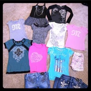 Miss Me Youth Girls M 14 Bundle! Jeans/Shirts!